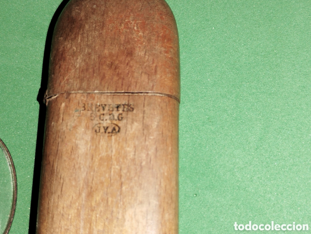 Antig&uuml;edades: Antiguas gafas con estuche de madera - Foto 8