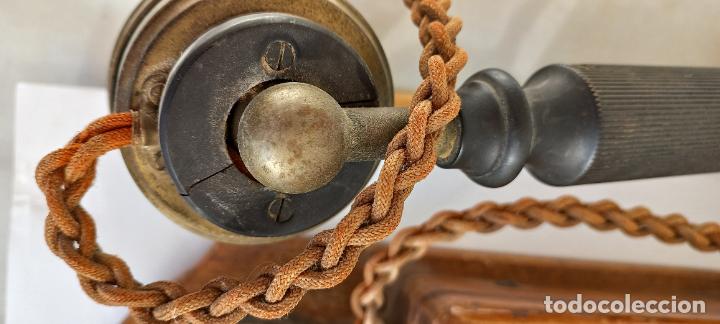 Tel&eacute;fonos: ANTIGUO TELEFONO DE PARED, EN MADERA. - Foto 5