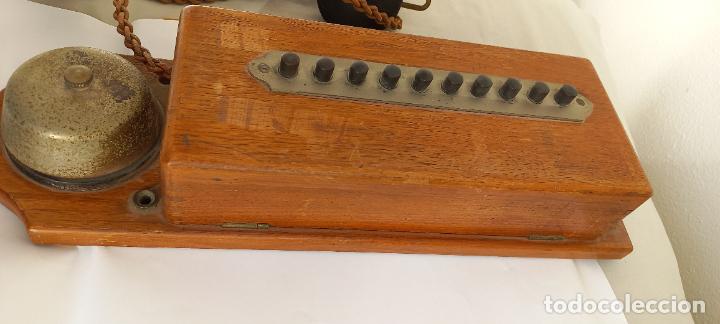 Tel&eacute;fonos: ANTIGUO TELEFONO DE PARED, EN MADERA. - Foto 8
