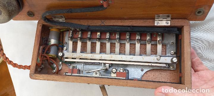 Tel&eacute;fonos: ANTIGUO TELEFONO DE PARED, EN MADERA. - Foto 10