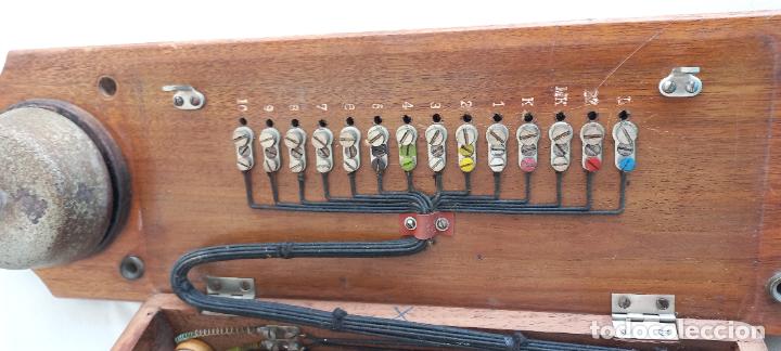 Tel&eacute;fonos: ANTIGUO TELEFONO DE PARED, EN MADERA. - Foto 11