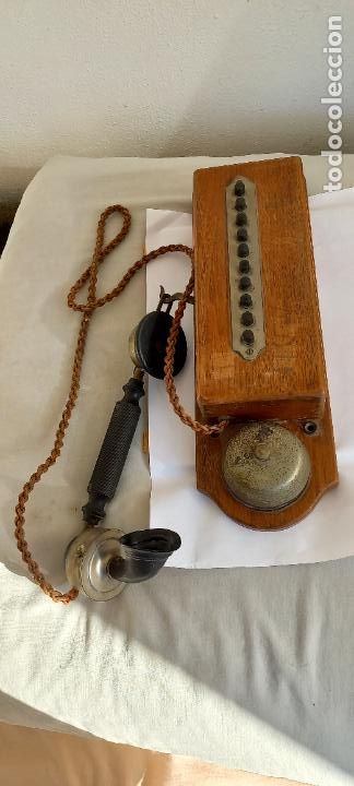 Tel&eacute;fonos: ANTIGUO TELEFONO DE PARED, EN MADERA. - Foto 17