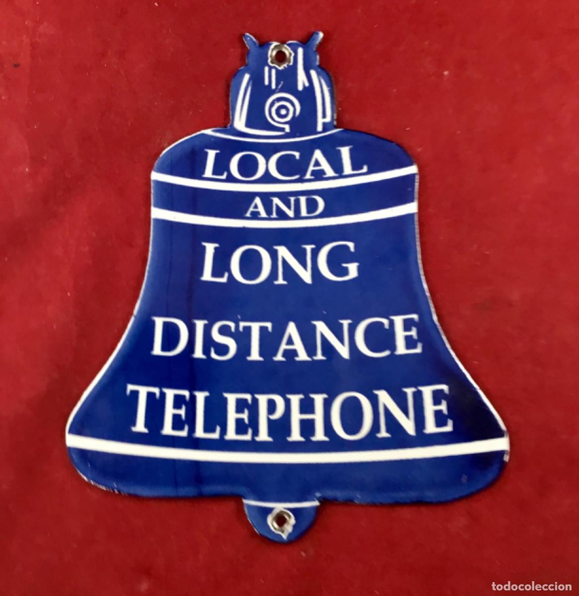 Tel&eacute;fonos: Excelente placa esmaltada Telephone Tel&eacute;fono - Foto 1