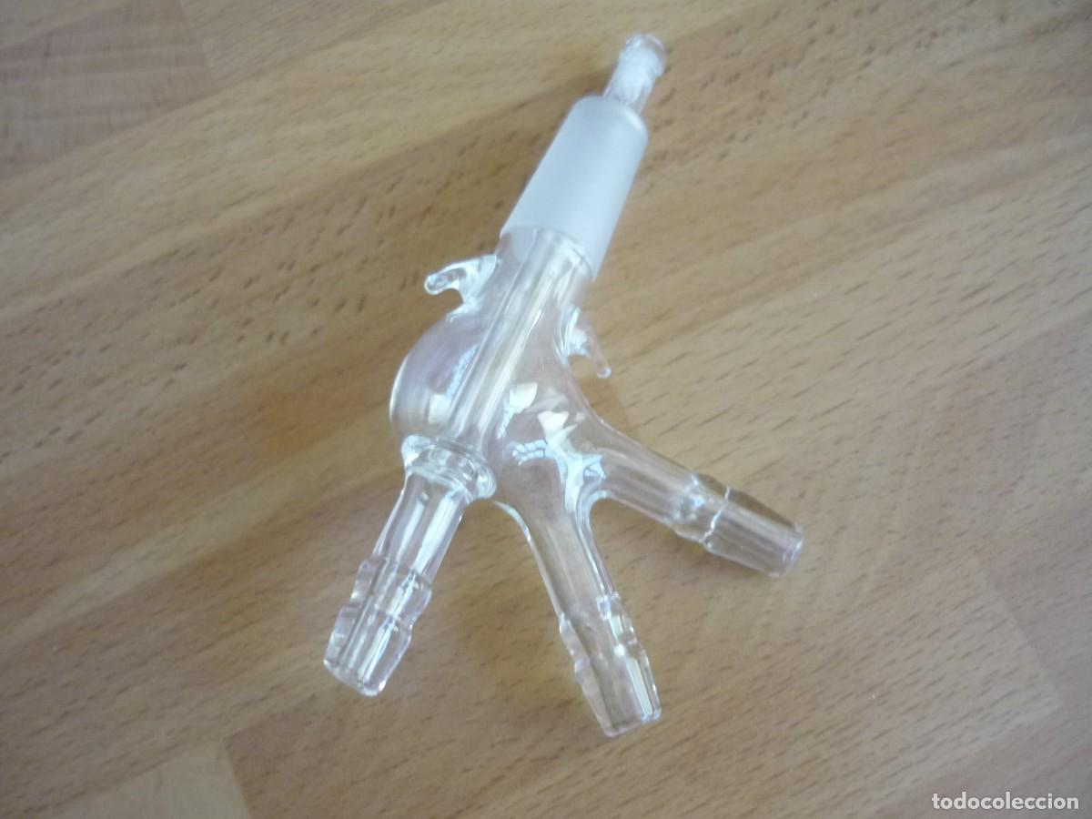 Antig&uuml;edades: Pieza de vidrio cristal de laboratorio - Foto 3