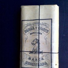 Antigüedades: ANTIGUO PAQUETE DE CARRETES FABRA Y COATS,HILO SUPERIOR PARA COSER,CON PRECINTO (VER DESCRIPCIÓN)