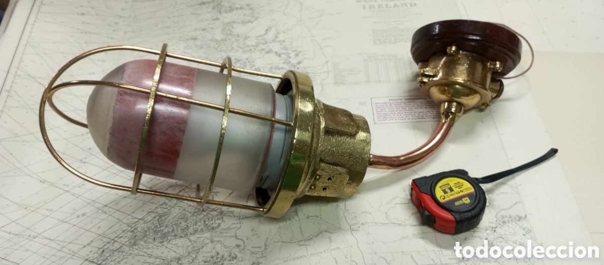 Antig&uuml;edades: Impresionante Farol o Aplique de barco - Foto 11