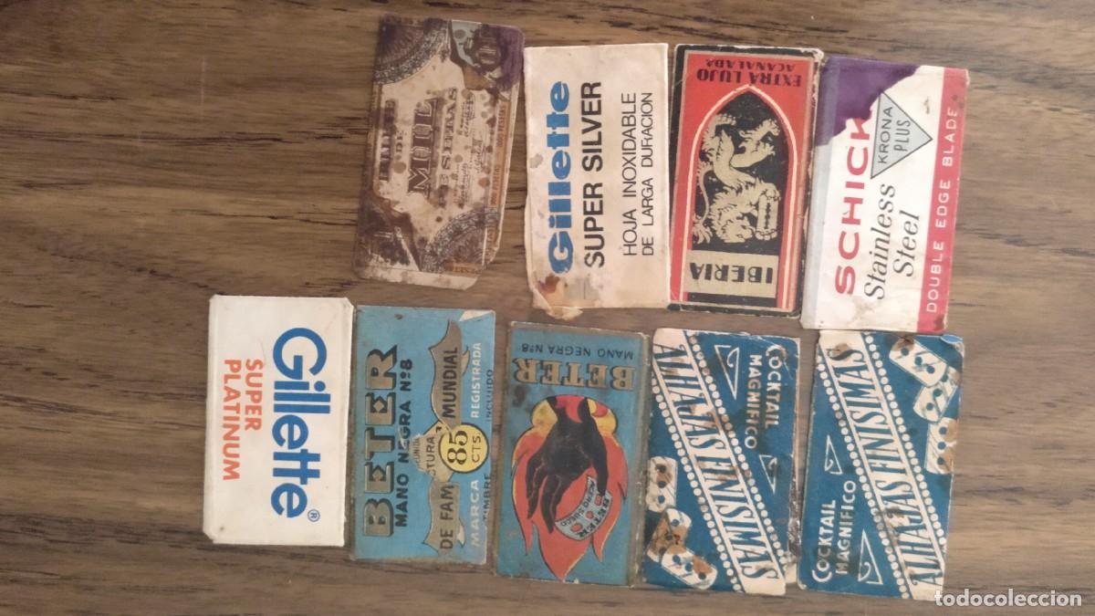 Antig&uuml;edades: VA98 - LOTE DE 9 HOJAS DE AFEITAR - Foto 1