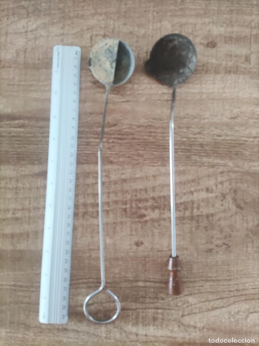 Antig&uuml;edades: CRISOL CAZO DE FUNDICION CON VERTEDERA - LOTE DE 2 - 30 cm - Foto 4