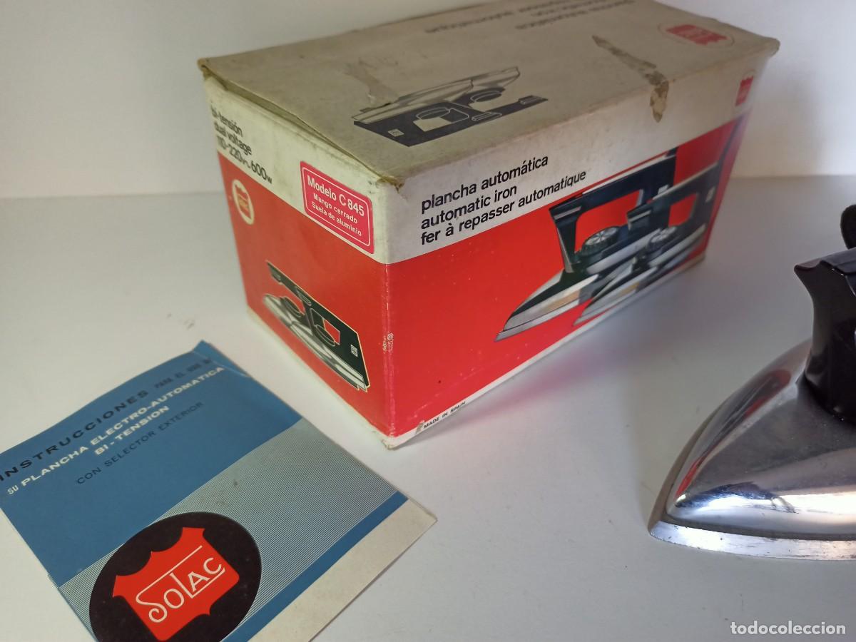 Antig&uuml;edades: Plancha solac C845, con caja e instrucciones - Foto 3