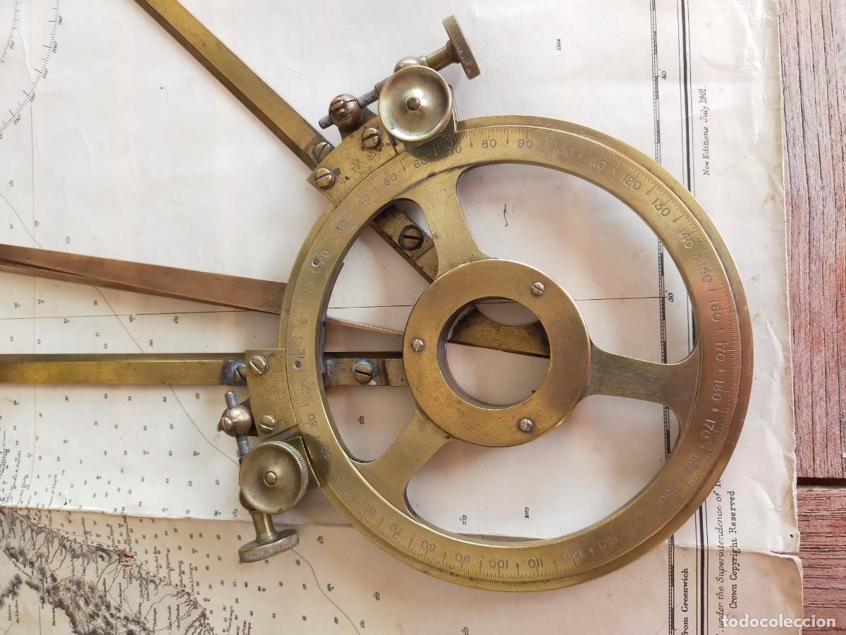 Antig&uuml;edades: Station Pointer, Protractor perteneciente al Almirantazgo de Troughton & Simms de 1840 - Foto 8