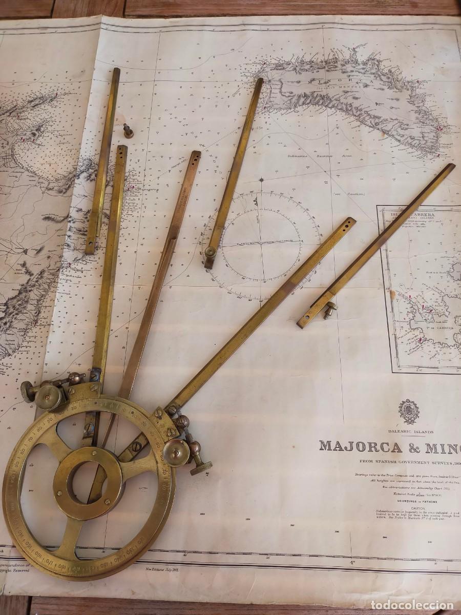 Antig&uuml;edades: Station Pointer, Protractor perteneciente al Almirantazgo de Troughton & Simms de 1840 - Foto 11