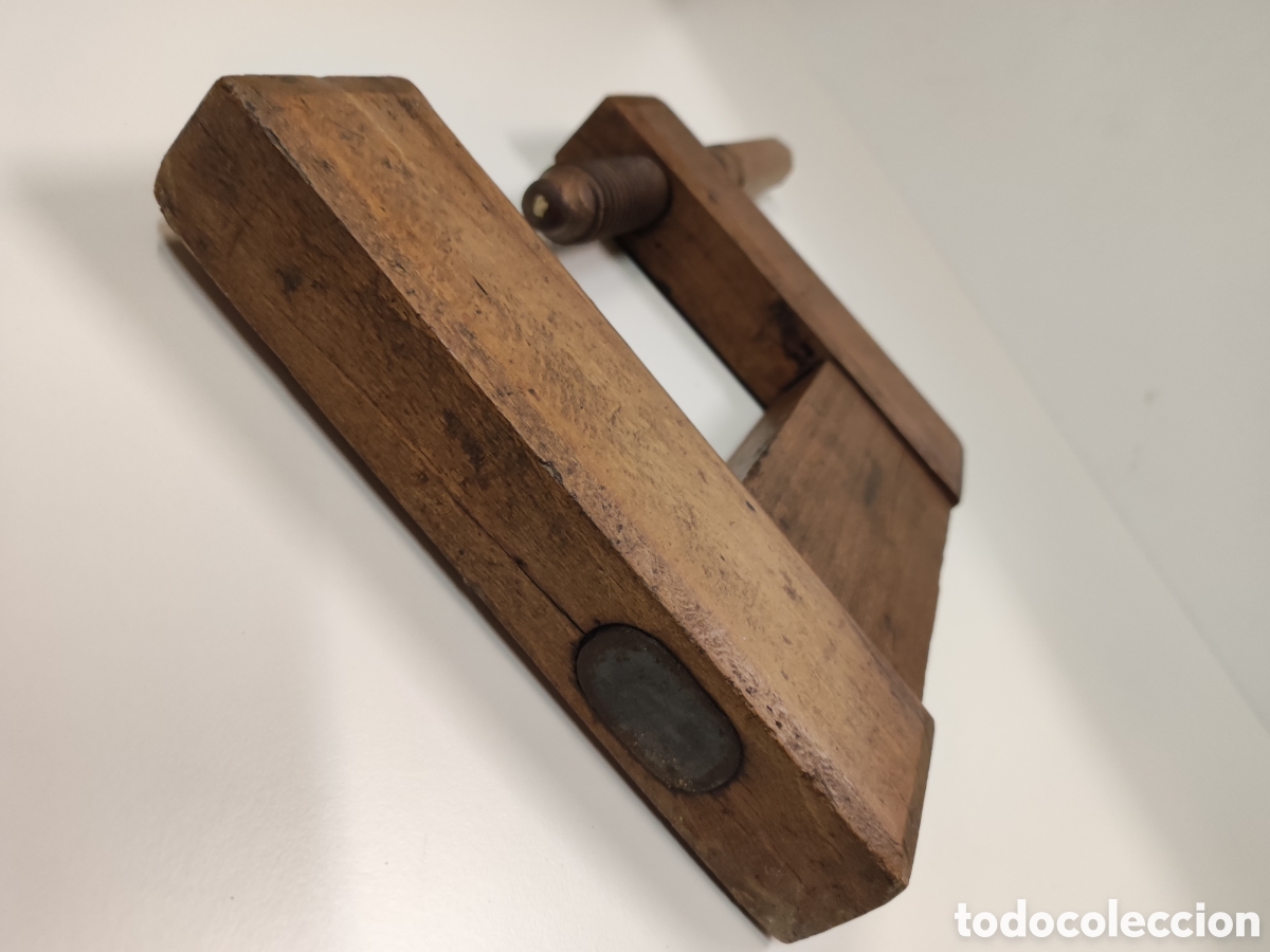 Antig&uuml;edades: Antiguo Sargento prensa Gato Madera - Foto 3