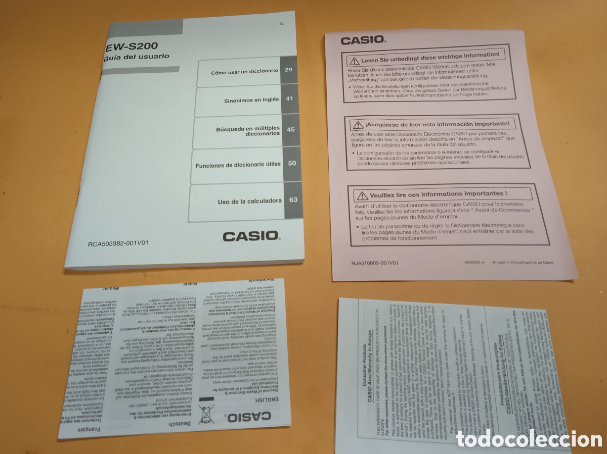 Antig&uuml;edades: Casio Ex-Word EW-S200 Diccionario - Foto 10