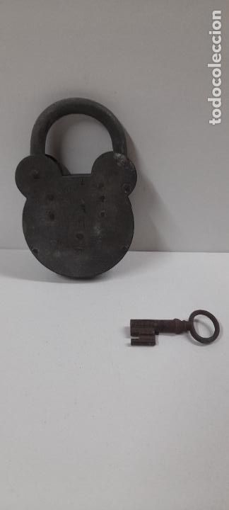 Antig&uuml;edades: ANTIGUO CANDADO CON SU LLAVE ORIGINAL . FUNCIONA - Foto 8