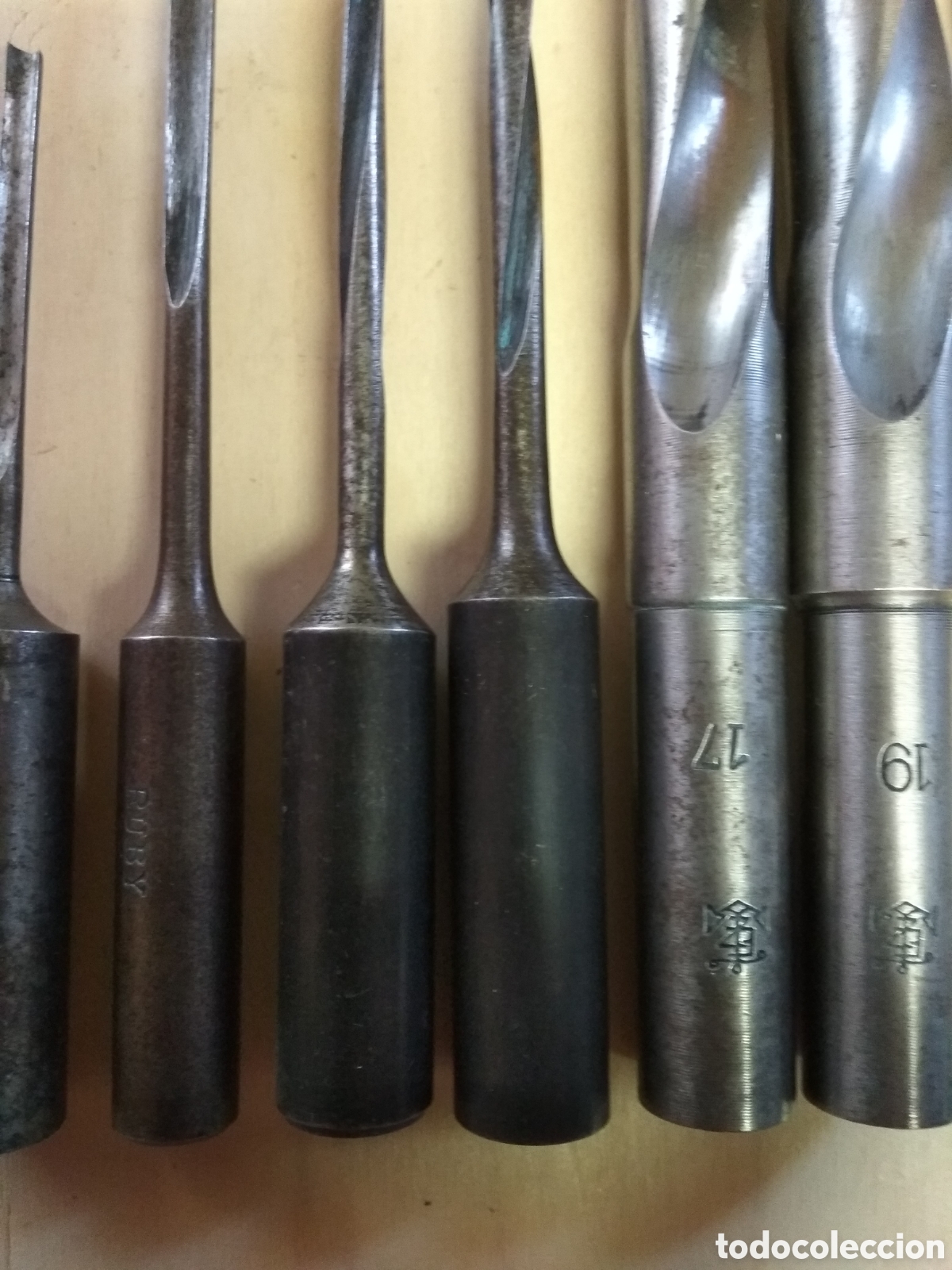 Antig&uuml;edades: Brocas de taladrar-escoplear de carpintero. - Foto 2