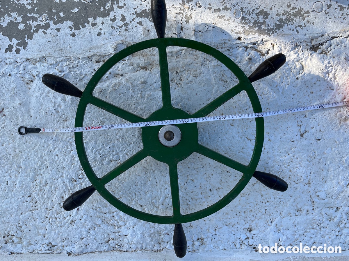 Antig&uuml;edades: Tim&oacute;n embarcaci&oacute;n metal - Foto 4