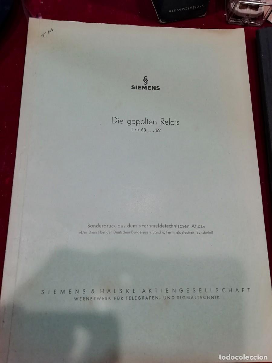 Tel&eacute;fonos: Technische B&uuml;cher+Diagramm+Relais-SIEMENS - 1955 - Foto 4
