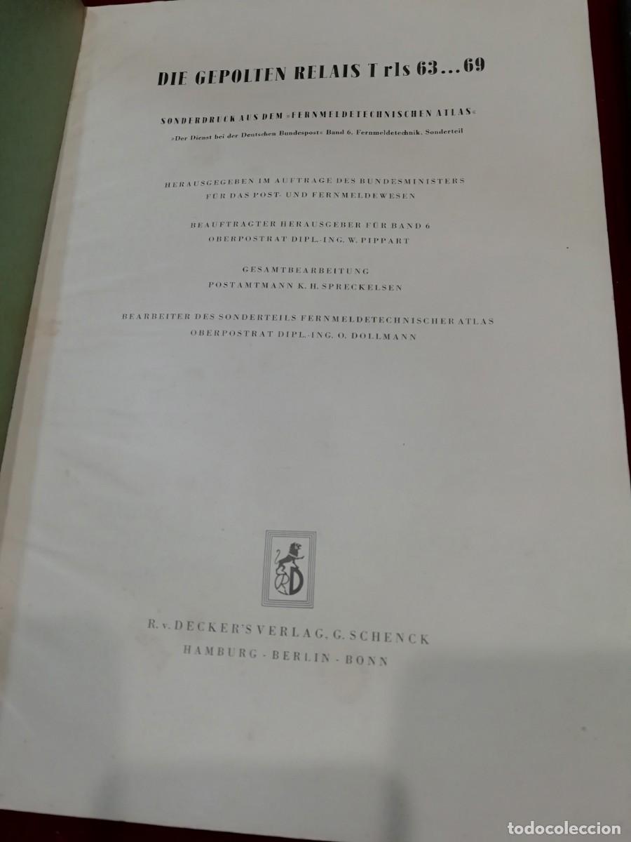 Tel&eacute;fonos: Technische B&uuml;cher+Diagramm+Relais-SIEMENS - 1955 - Foto 5