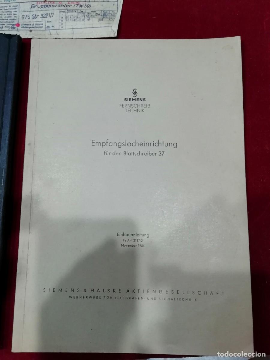 Tel&eacute;fonos: Technische B&uuml;cher+Diagramm+Relais-SIEMENS - 1955 - Foto 10