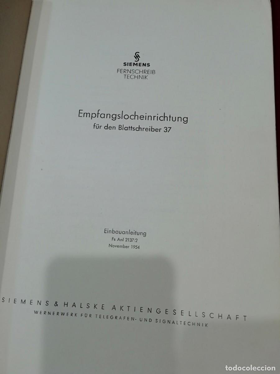 Tel&eacute;fonos: Technische B&uuml;cher+Diagramm+Relais-SIEMENS - 1955 - Foto 11