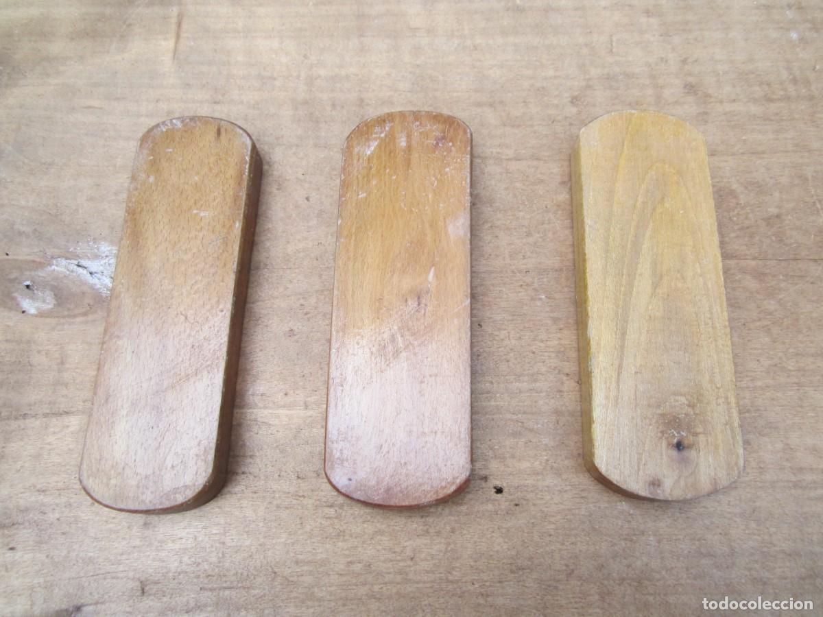 peanas antiguas, 3 piezas madera haya. - Compra venta en todocoleccion
