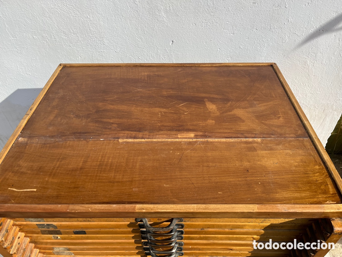Antig&uuml;edades: MUEBLE CHIVALETE IMPRENTA - Foto 2