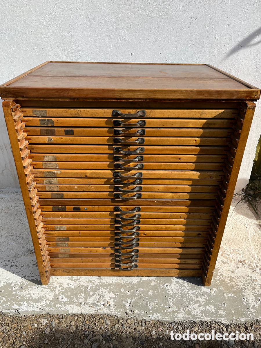 Antig&uuml;edades: MUEBLE CHIVALETE IMPRENTA - Foto 1