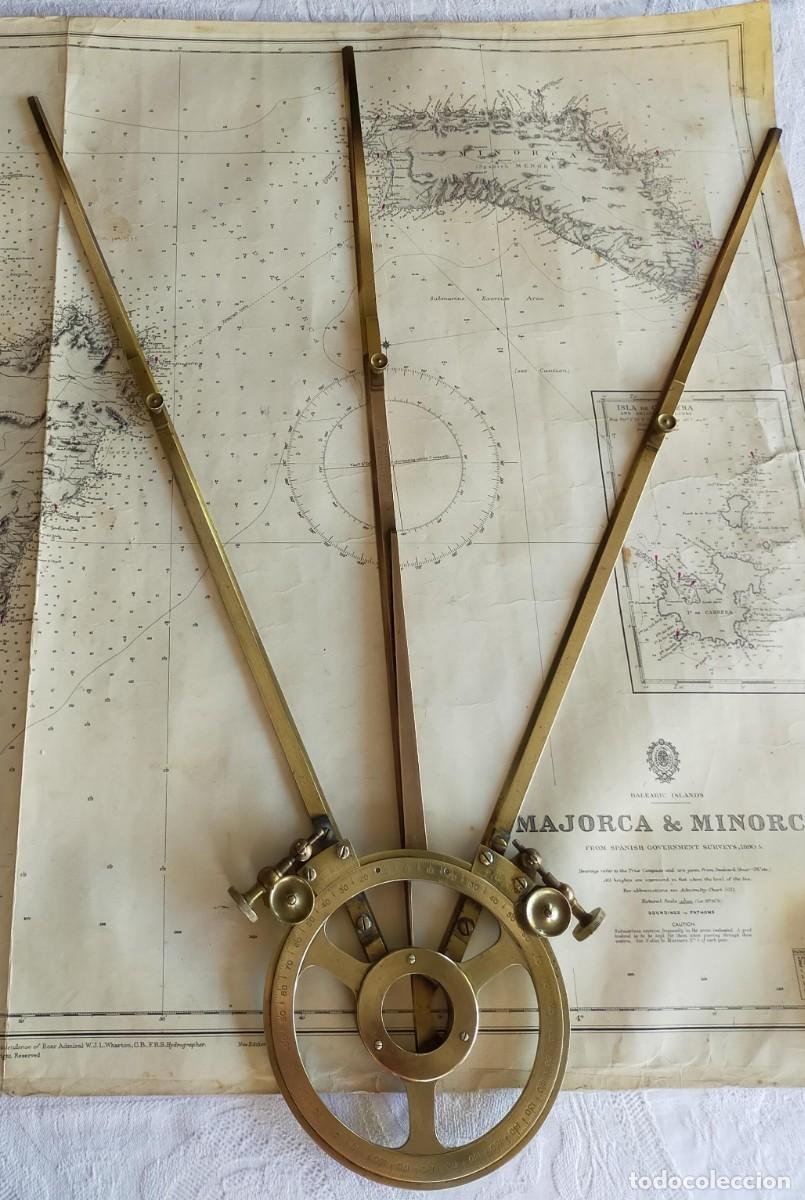 Antig&uuml;edades: Station Pointer, Protractor perteneciente al Almirantazgo de Troughton & Simms de 1840 - Foto 4