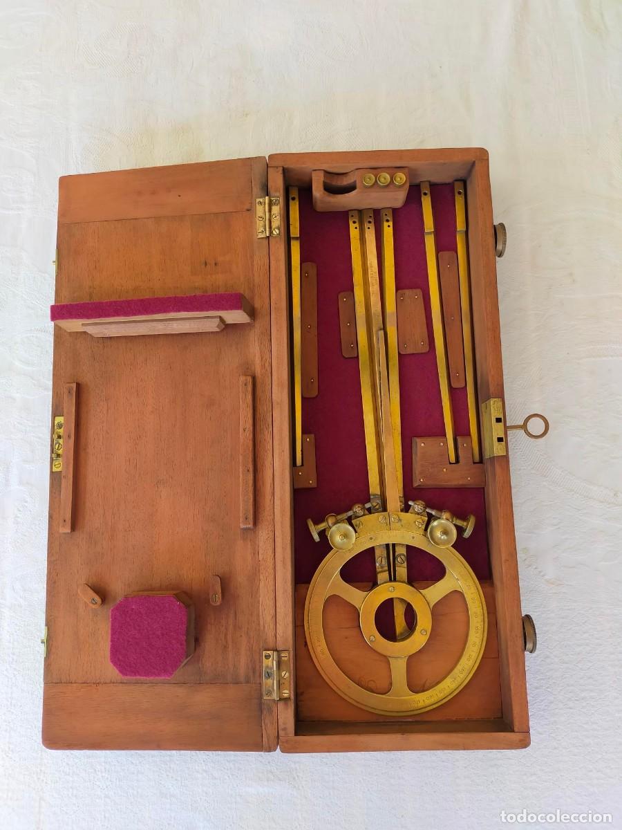 Antig&uuml;edades: Station Pointer, Protractor perteneciente al Almirantazgo de Troughton & Simms de 1840 - Foto 16