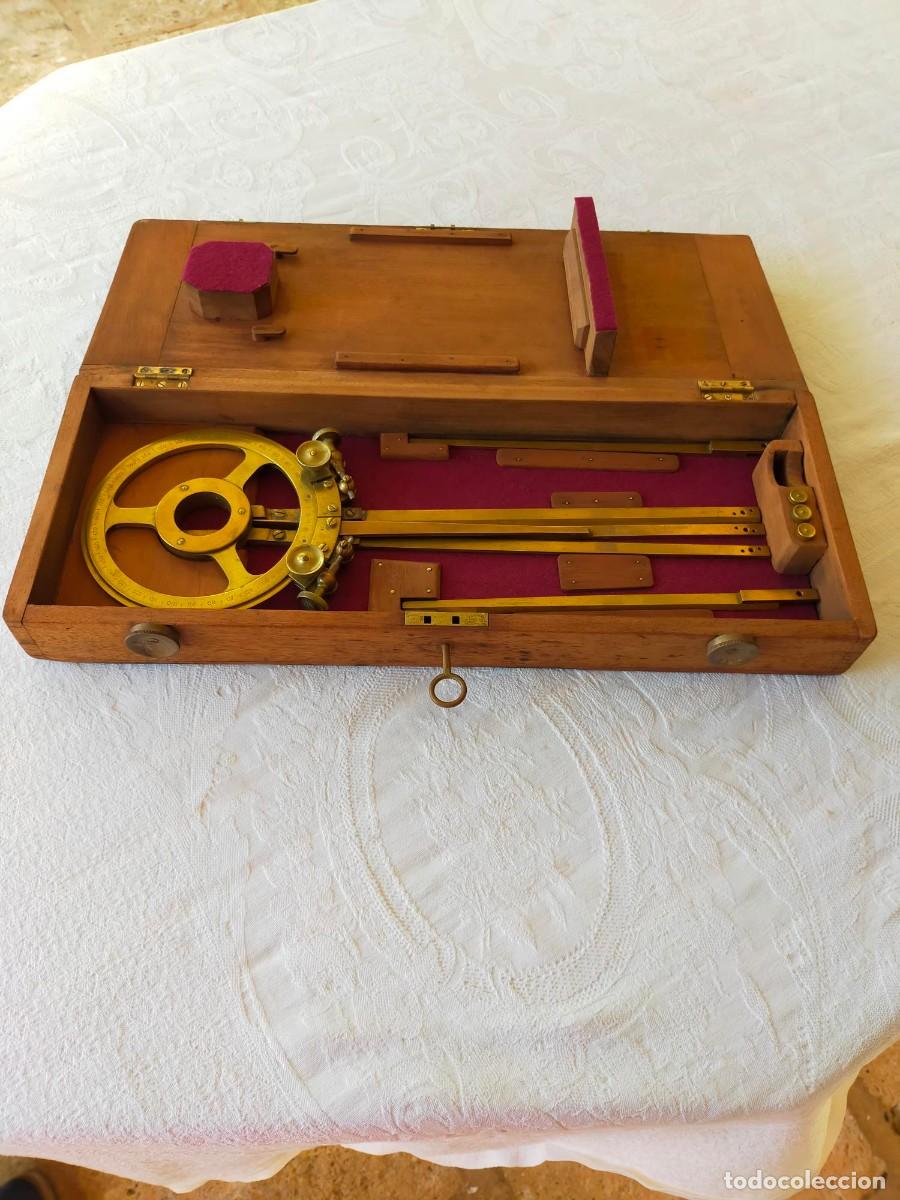 Antig&uuml;edades: Station Pointer, Protractor perteneciente al Almirantazgo de Troughton & Simms de 1840 - Foto 17