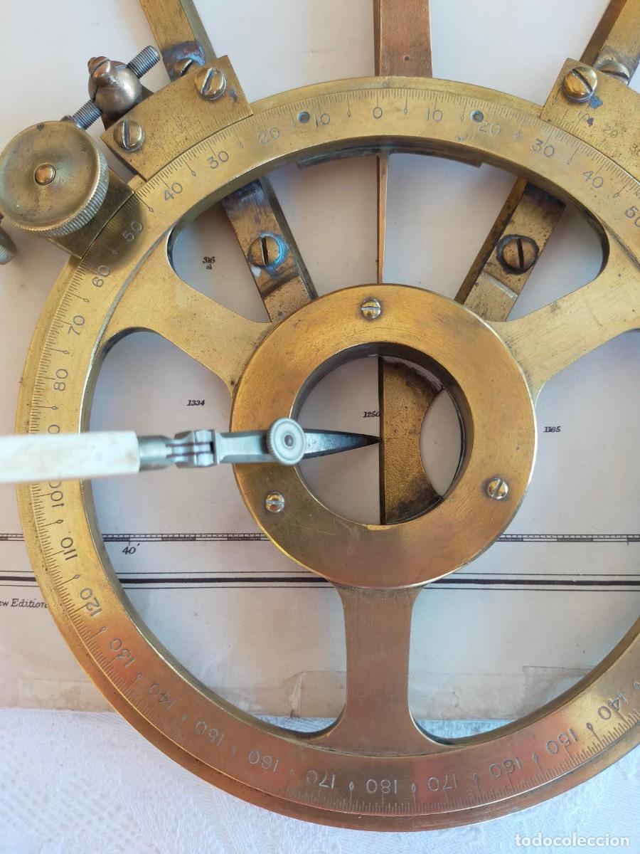 Antig&uuml;edades: Station Pointer, Protractor perteneciente al Almirantazgo de Troughton & Simms de 1840 - Foto 9
