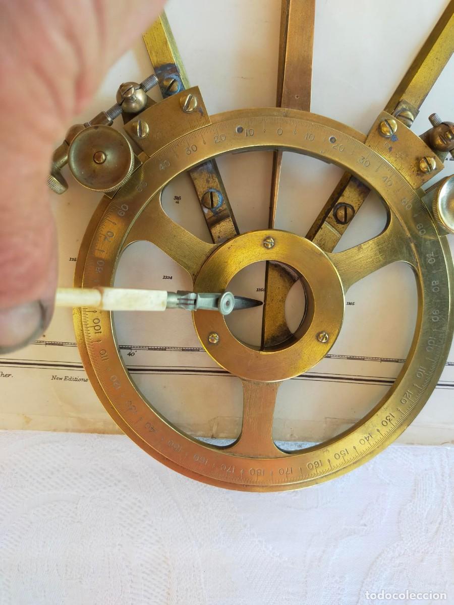 Antig&uuml;edades: Station Pointer, Protractor perteneciente al Almirantazgo de Troughton & Simms de 1840 - Foto 10