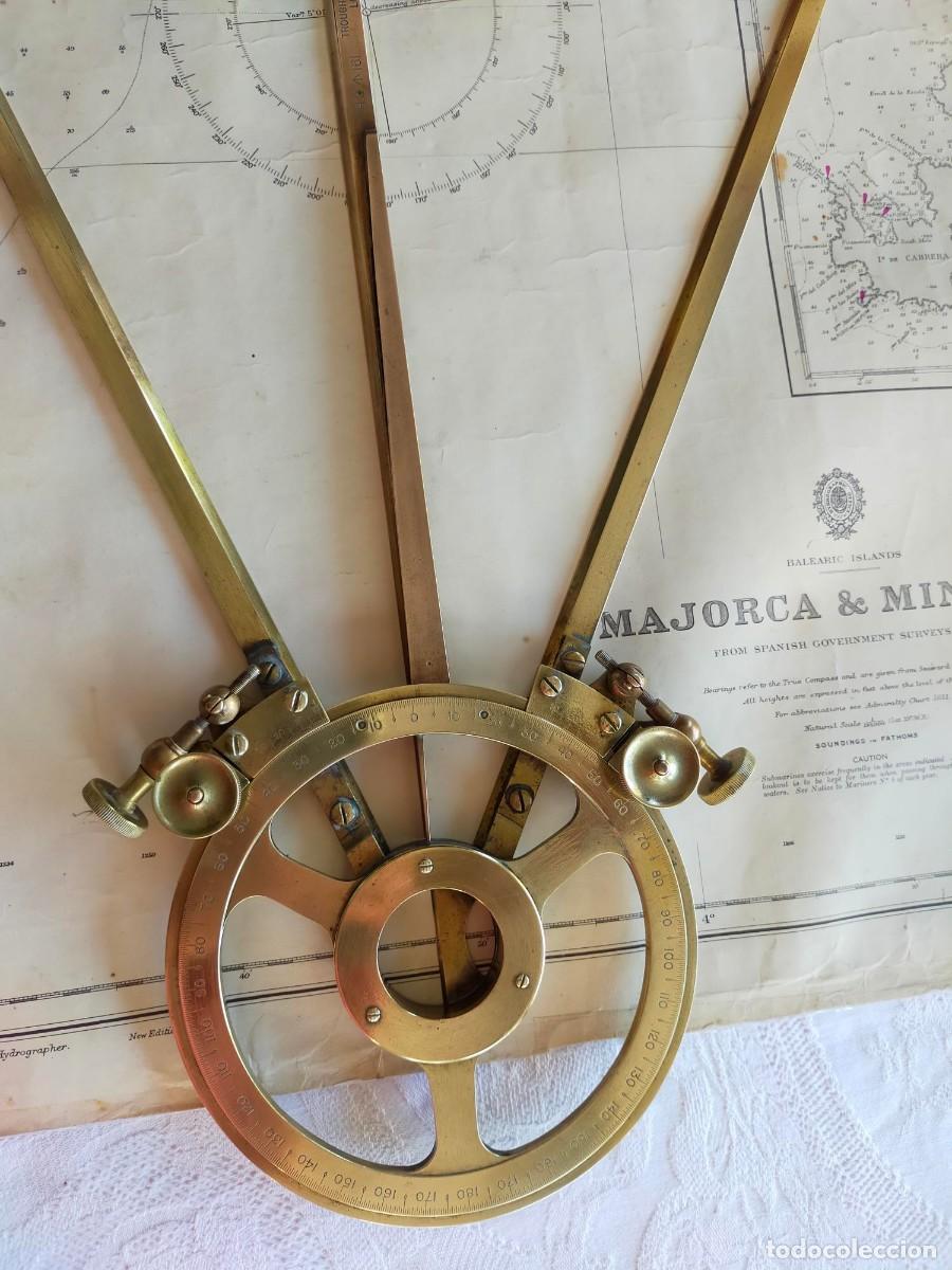 Antig&uuml;edades: Station Pointer, Protractor perteneciente al Almirantazgo de Troughton & Simms de 1840 - Foto 7
