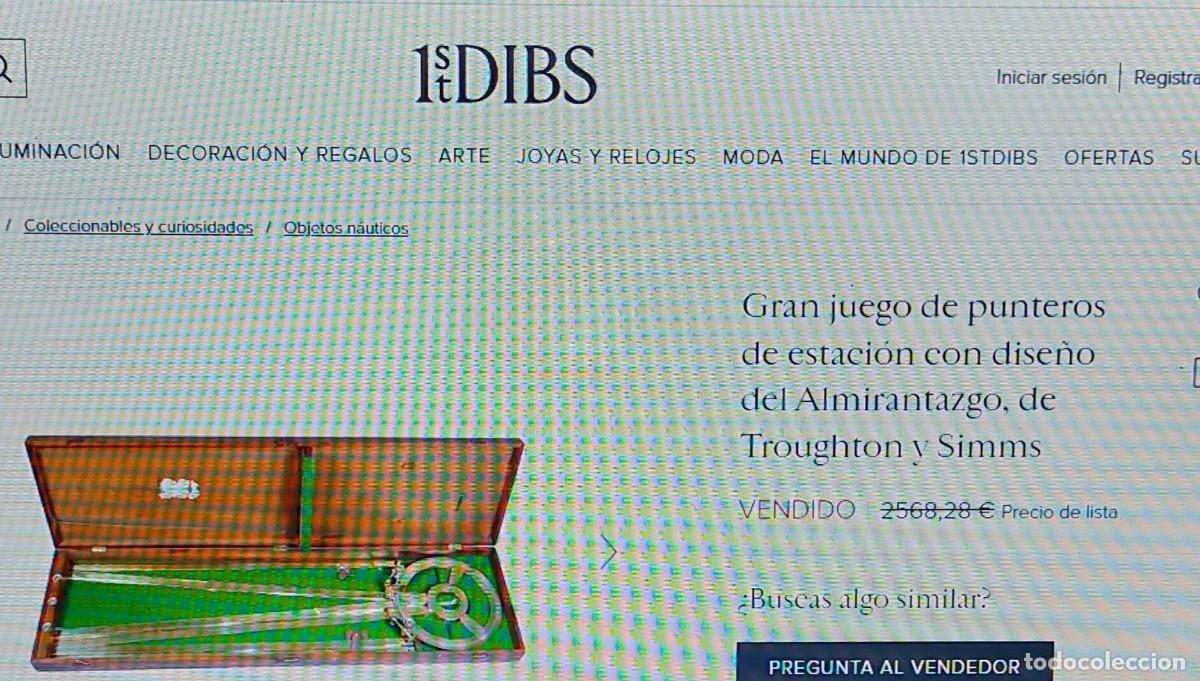 Antig&uuml;edades: Station Pointer, Protractor perteneciente al Almirantazgo de Troughton & Simms de 1840 - Foto 26