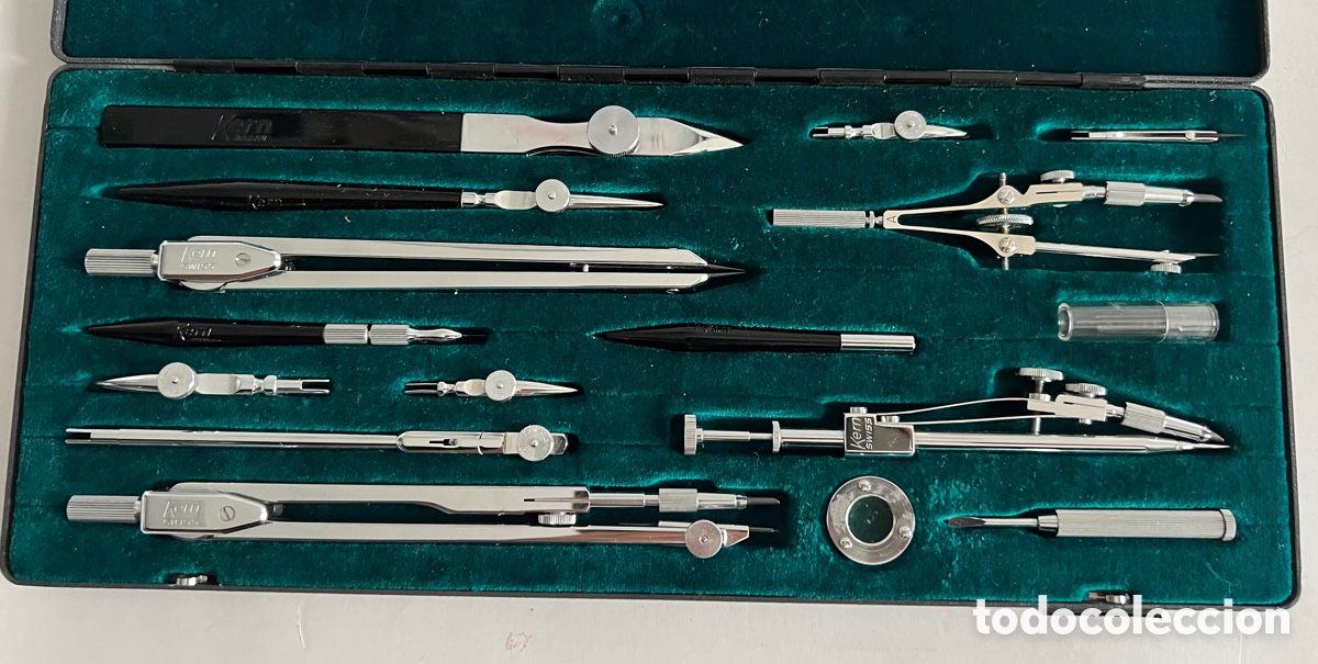 Antig&uuml;edades: Estuche comp&aacute;s Kern Swiss Aarau - Foto 2