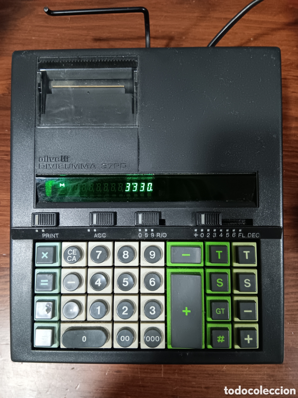 Antig&uuml;edades: CALCULADORA OLIVETTI DIVISUMA 37 PD - Foto 2