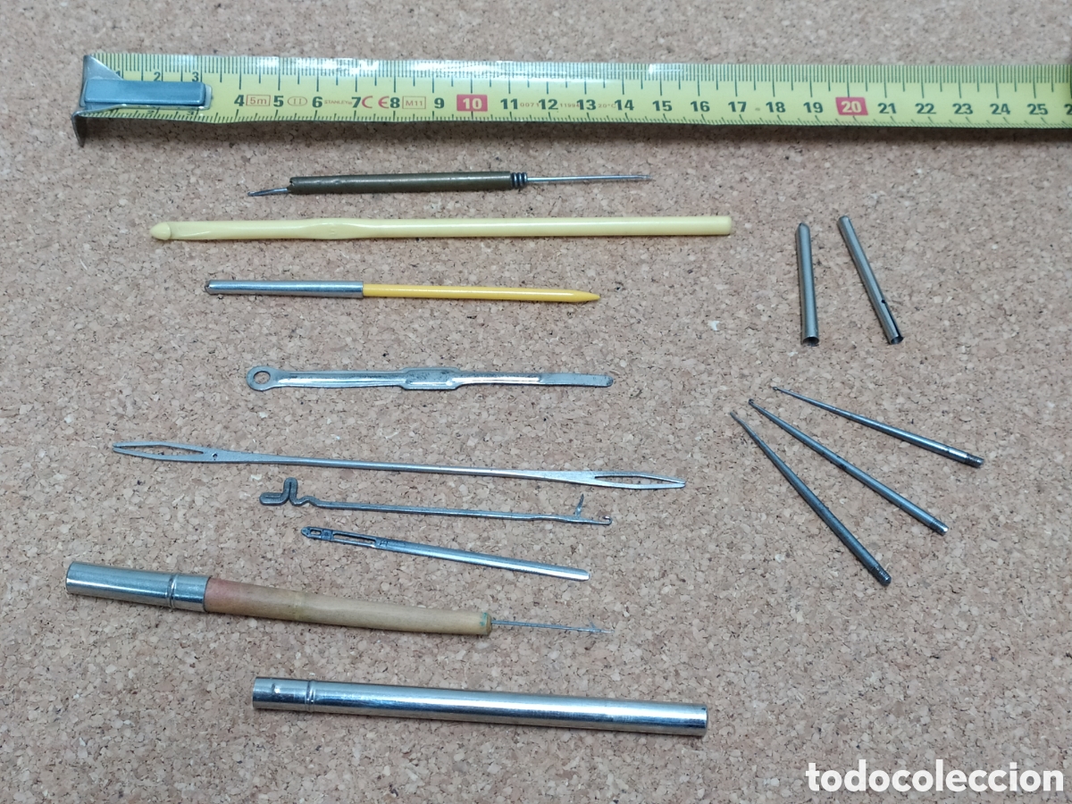 Antig&uuml;edades: DIVERSAS HERRAMIENTAS GANCHILLO Y COSER - Foto 2