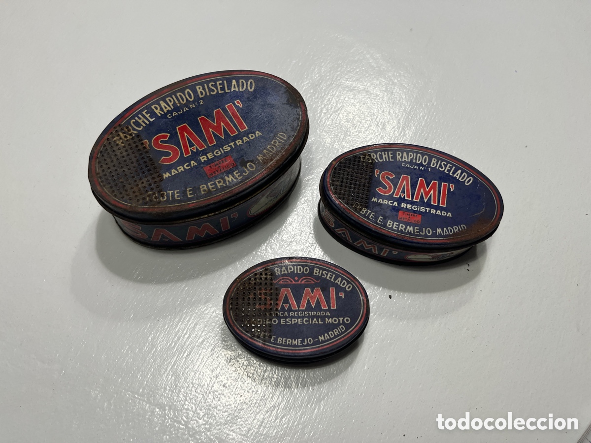 Antig&uuml;edades: Cajas parches Sami lata - Foto 2