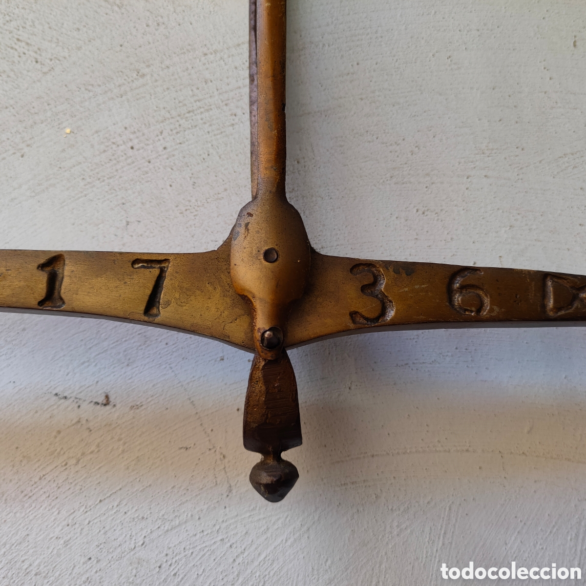 Antig&uuml;edades: BALANZA BASCULA ARABE DE BRONCE Y LATON.1736 - Foto 3