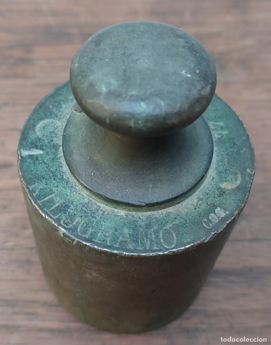 Antig&uuml;edades: PESA DE 1 KILO EN BRONCE - Foto 2