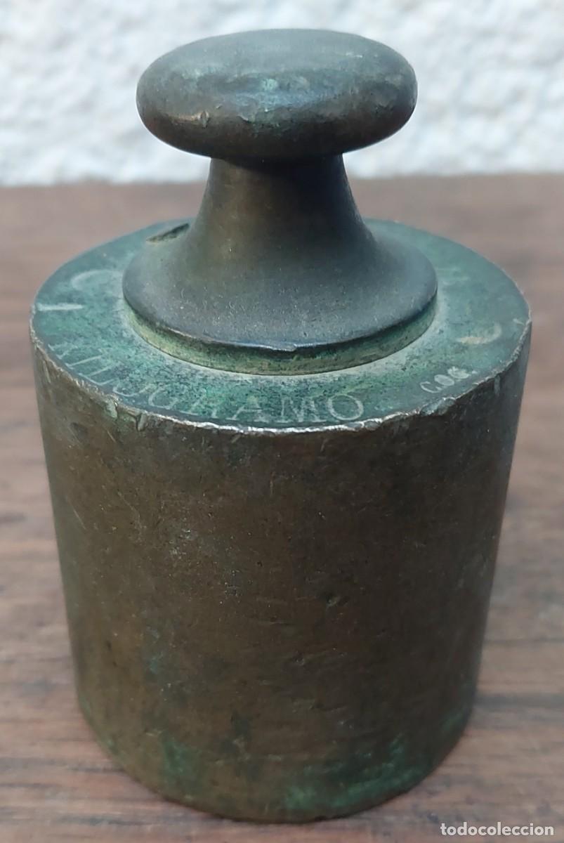 Antig&uuml;edades: PESA DE 1 KILO EN BRONCE - Foto 4