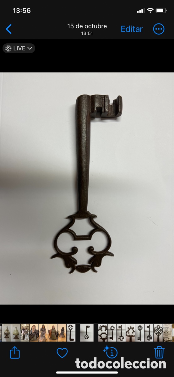 Antig&uuml;edades: LLAVE DE FORJA(s. XVII-XVIII) - Foto 2