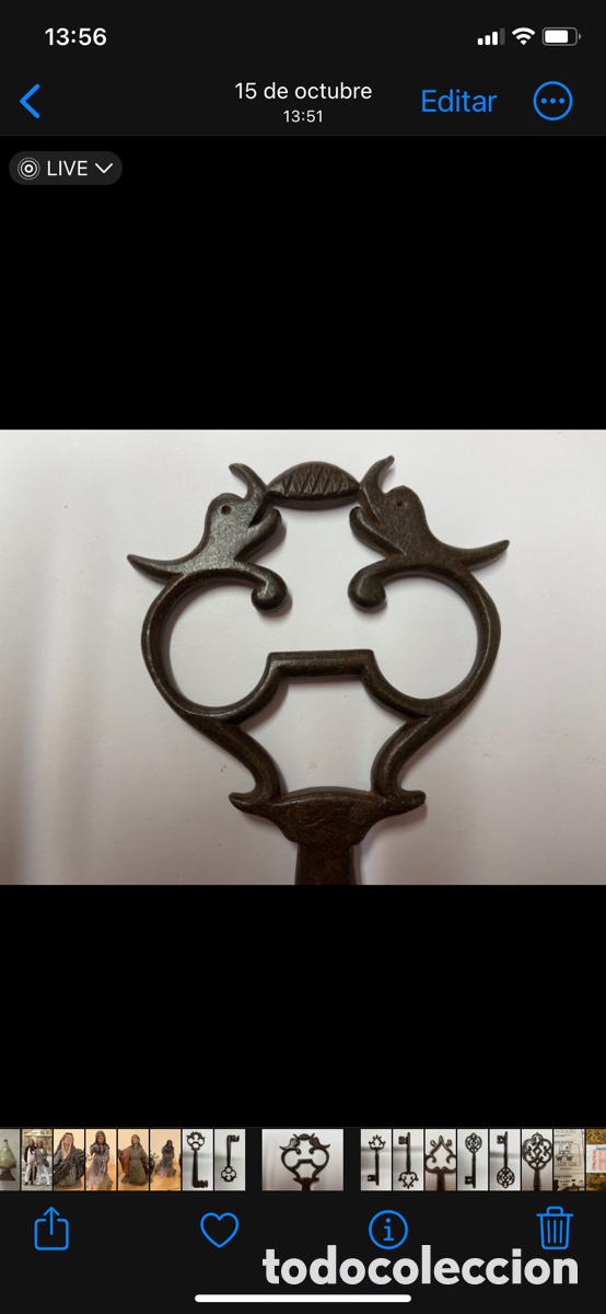 Antig&uuml;edades: LLAVE DE FORJA(s. XVII-XVIII) - Foto 3