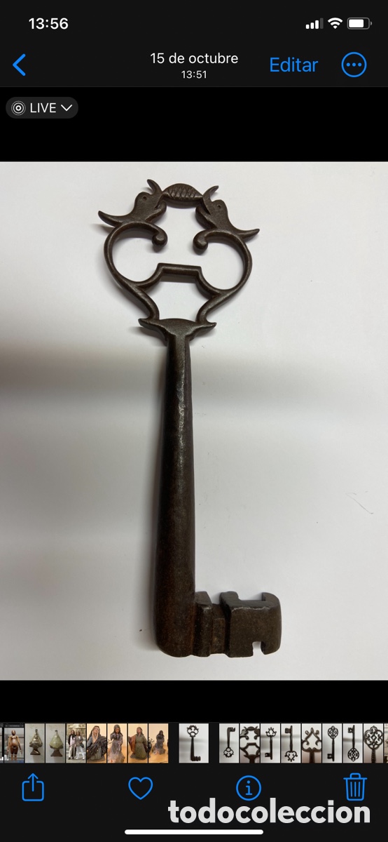 Antig&uuml;edades: LLAVE DE FORJA(s. XVII-XVIII) - Foto 1