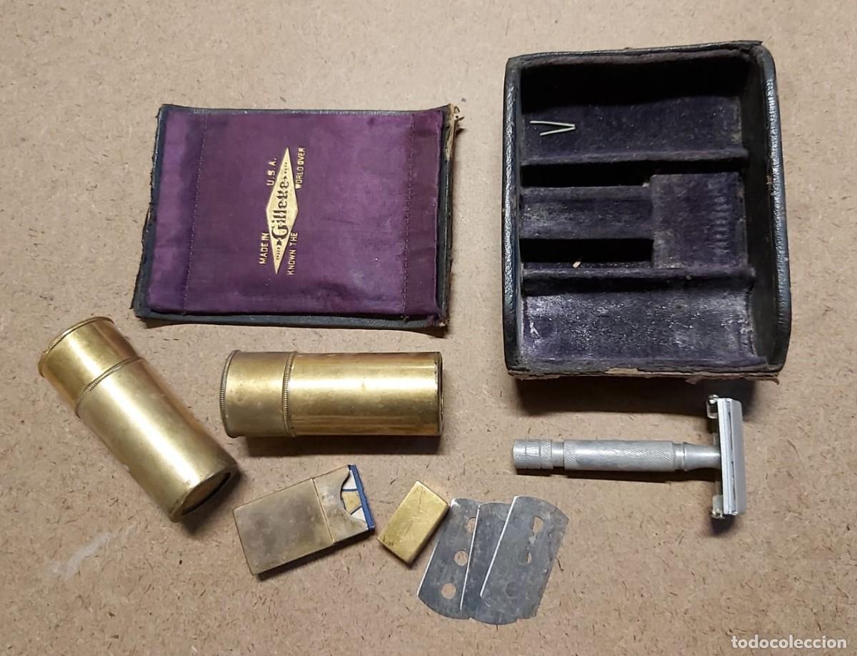 Antig&uuml;edades: Caja Gillette con &uacute;tiles para limpieza - Foto 1