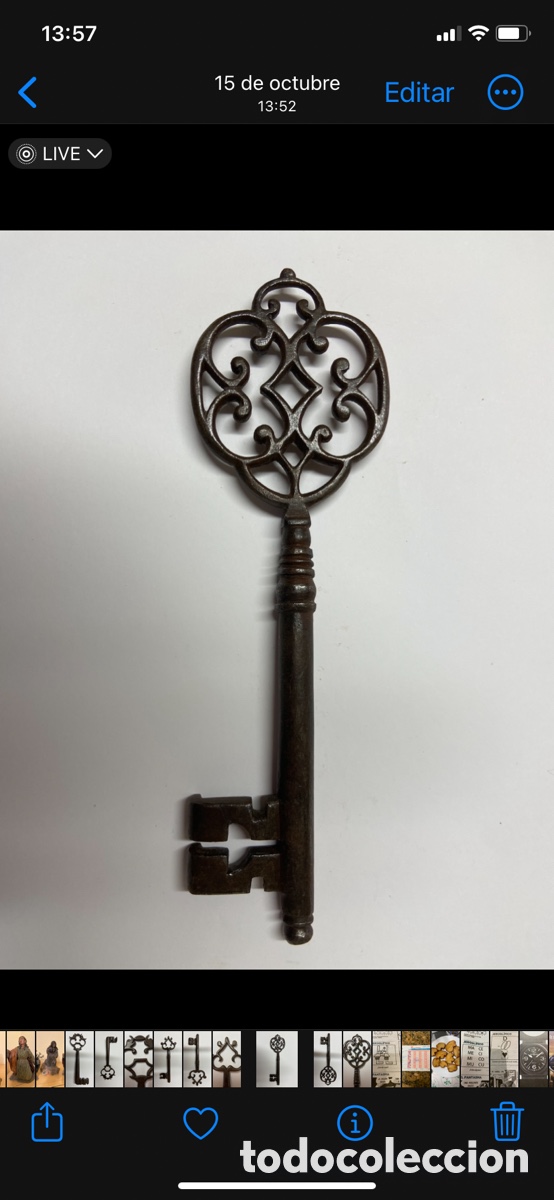 Antig&uuml;edades: LLAVE DE FORJA(s.XVII-XVIII) - Foto 4