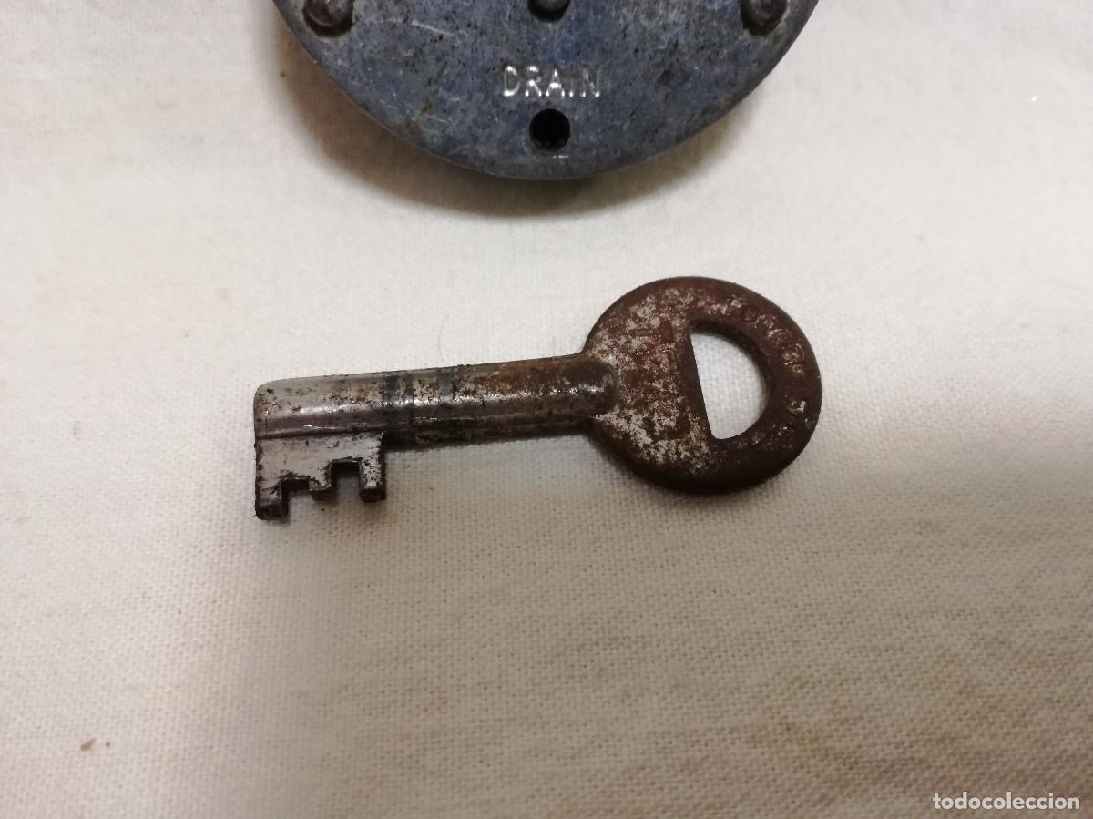 Antig&uuml;edades: ANTIGUO CANDADO SQUIRE 220 CON 1 LLAVE - Foto 4
