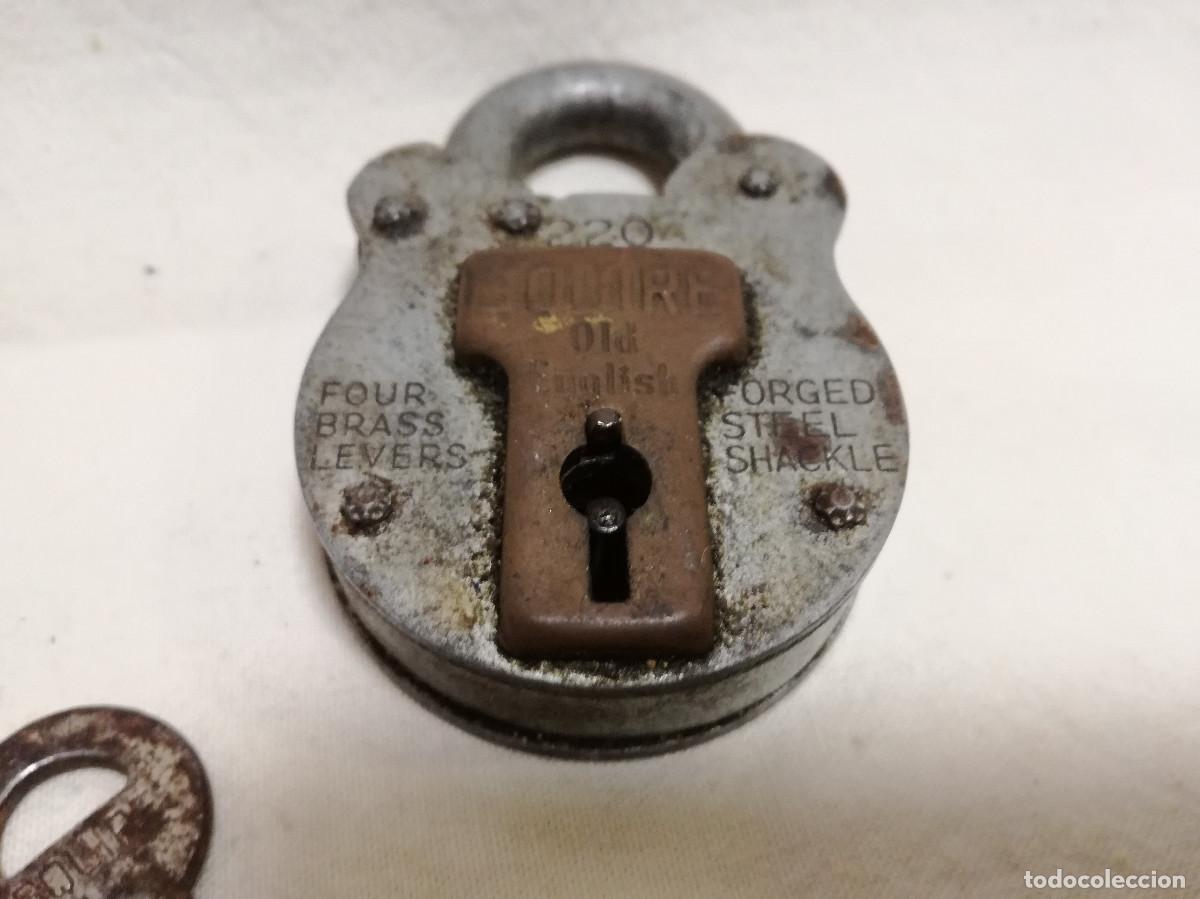 Antig&uuml;edades: ANTIGUO CANDADO SQUIRE 220 CON 1 LLAVE - Foto 6