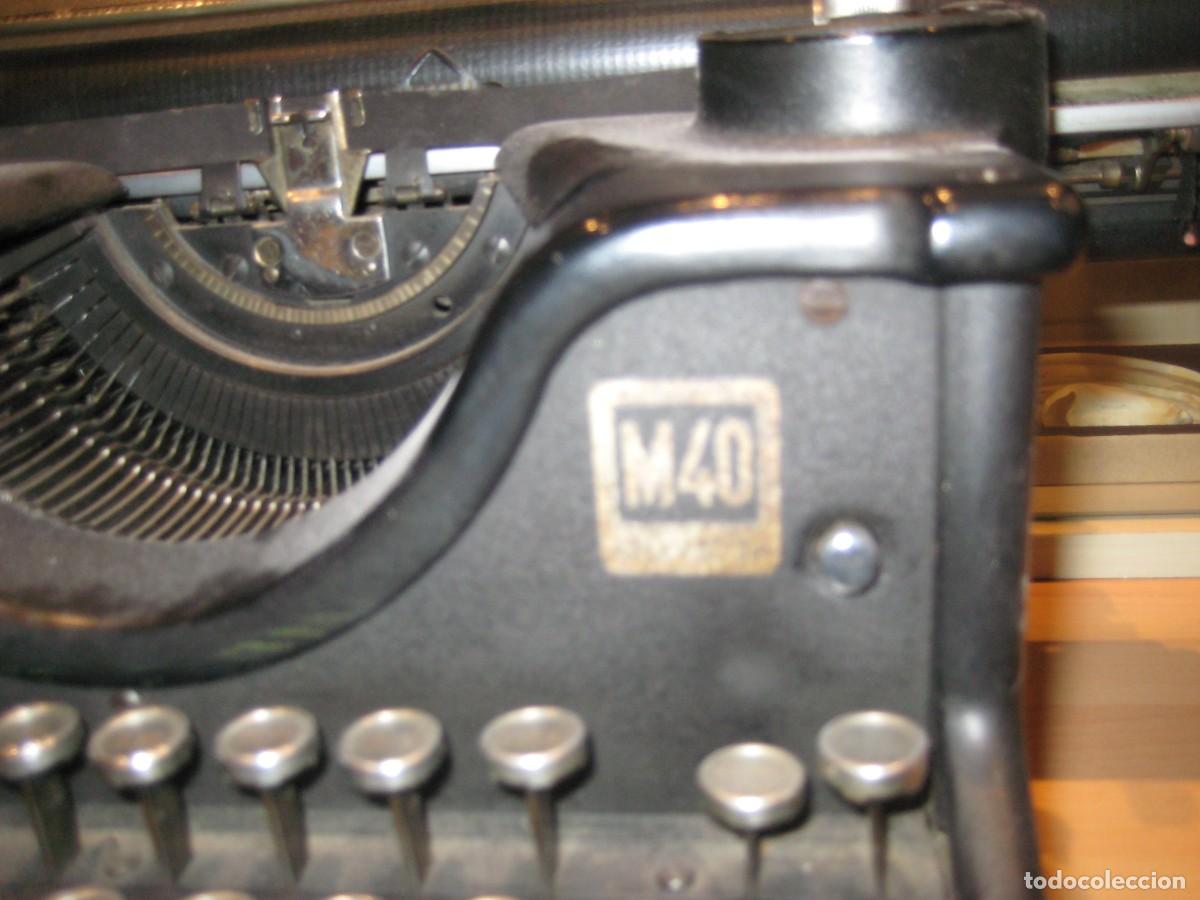 Antig&uuml;edades: Maquina de escribir Hispano Olivetti m-40 - Foto 3