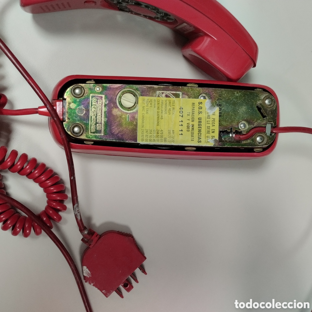 Tel&eacute;fonos: Tel&eacute;fono rojo g&oacute;ndola citesa. Sin probar. - Foto 3